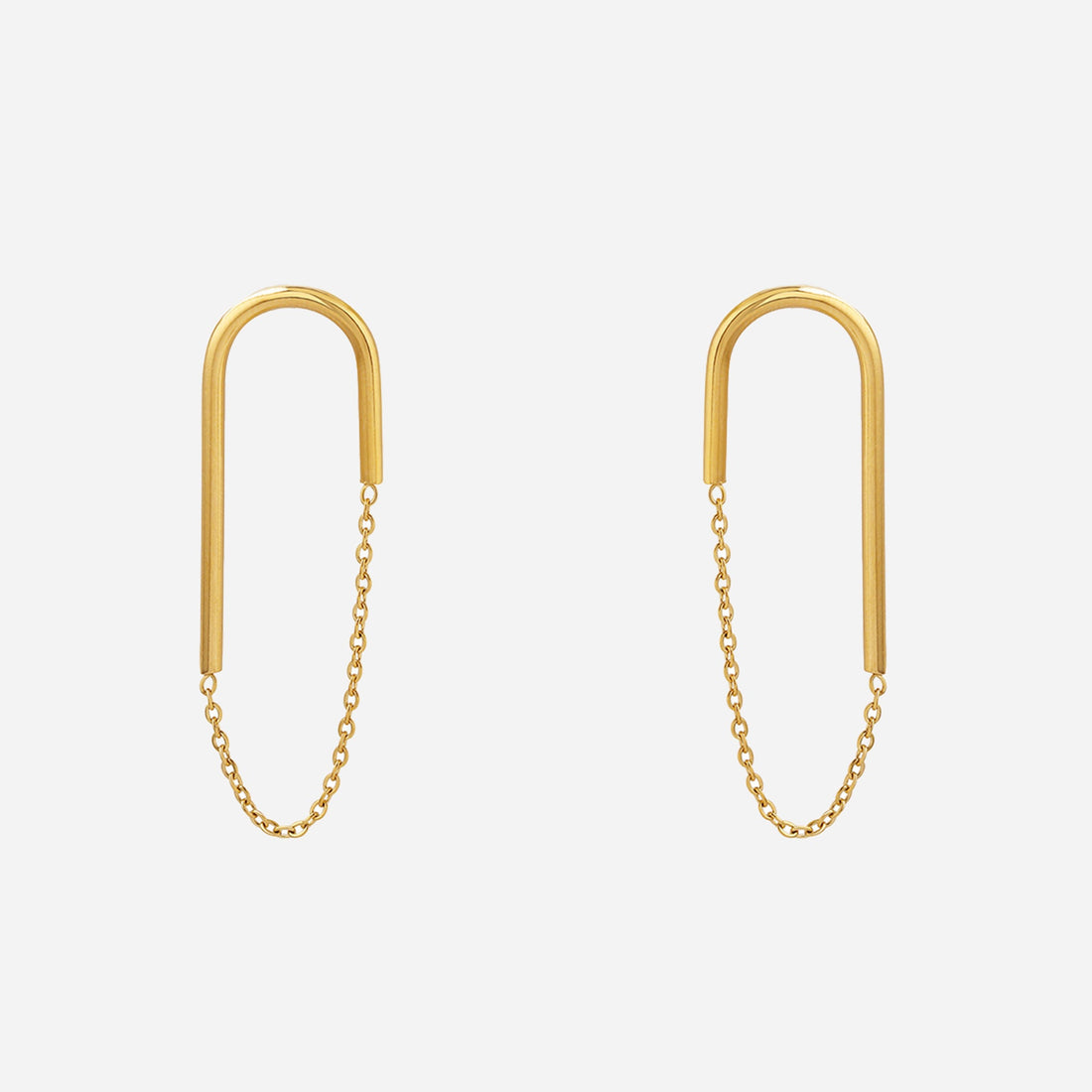Gold Resindangle clip-on earrings by SOMIY – pain-free non-pierced jewelry for everyday wear