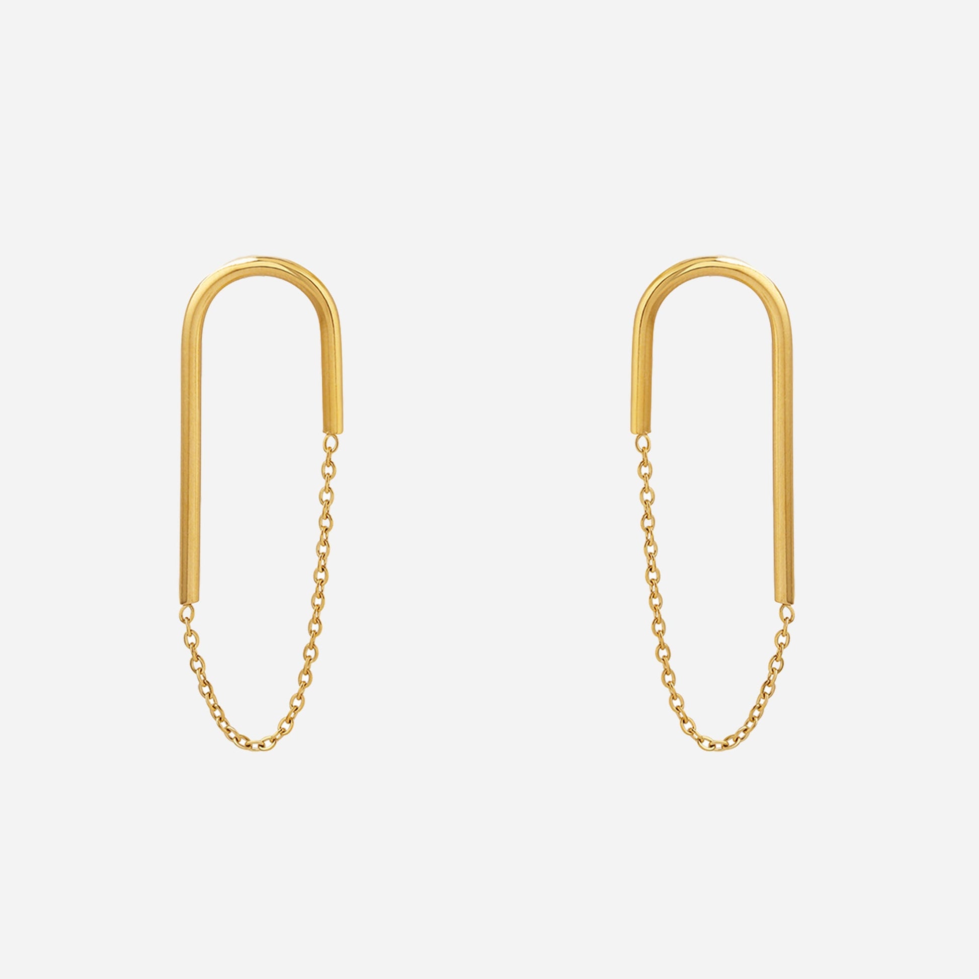 Gold Resindangle clip-on earrings by SOMIY – pain-free non-pierced jewelry for everyday wear