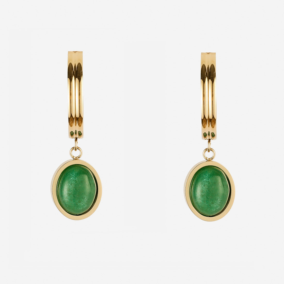 Gold Resinhoop clip-on earrings by SOMIY – pain-free non-pierced jewelry for everyday wear