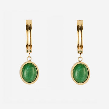 Gold Resinhoop clip-on earrings by SOMIY – pain-free non-pierced jewelry for everyday wear