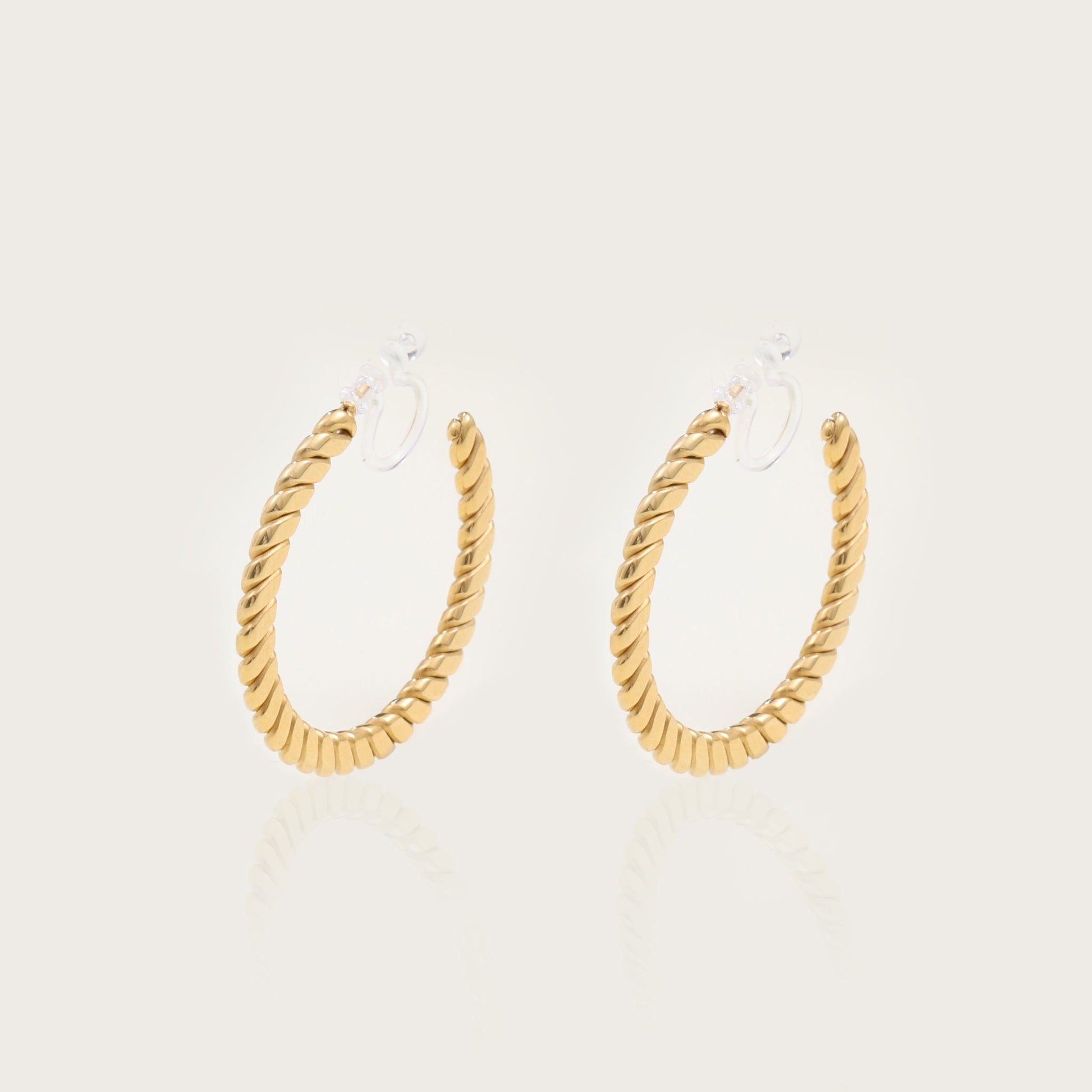 Goldhoop clip-on earrings by SOMIY – pain-free non-pierced jewelry for everyday wear