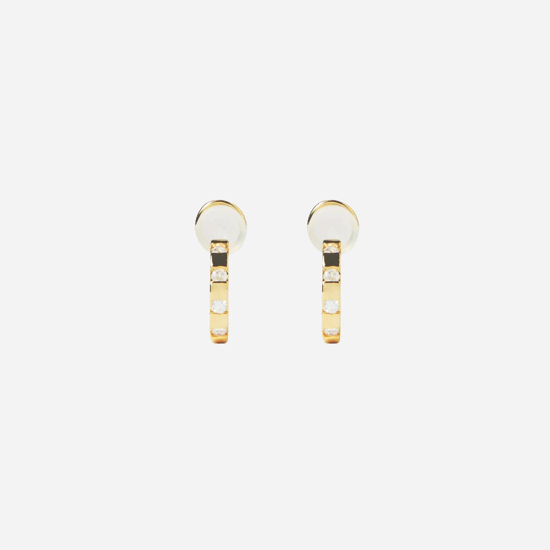 Gold CZhoop clip-on earrings by SOMIY – pain-free non-pierced jewelry for everyday wear