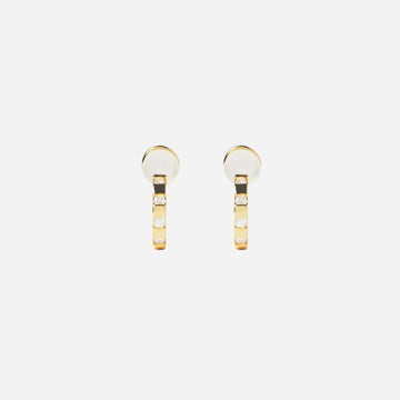 Gold CZhoop clip-on earrings by SOMIY – pain-free non-pierced jewelry for everyday wear