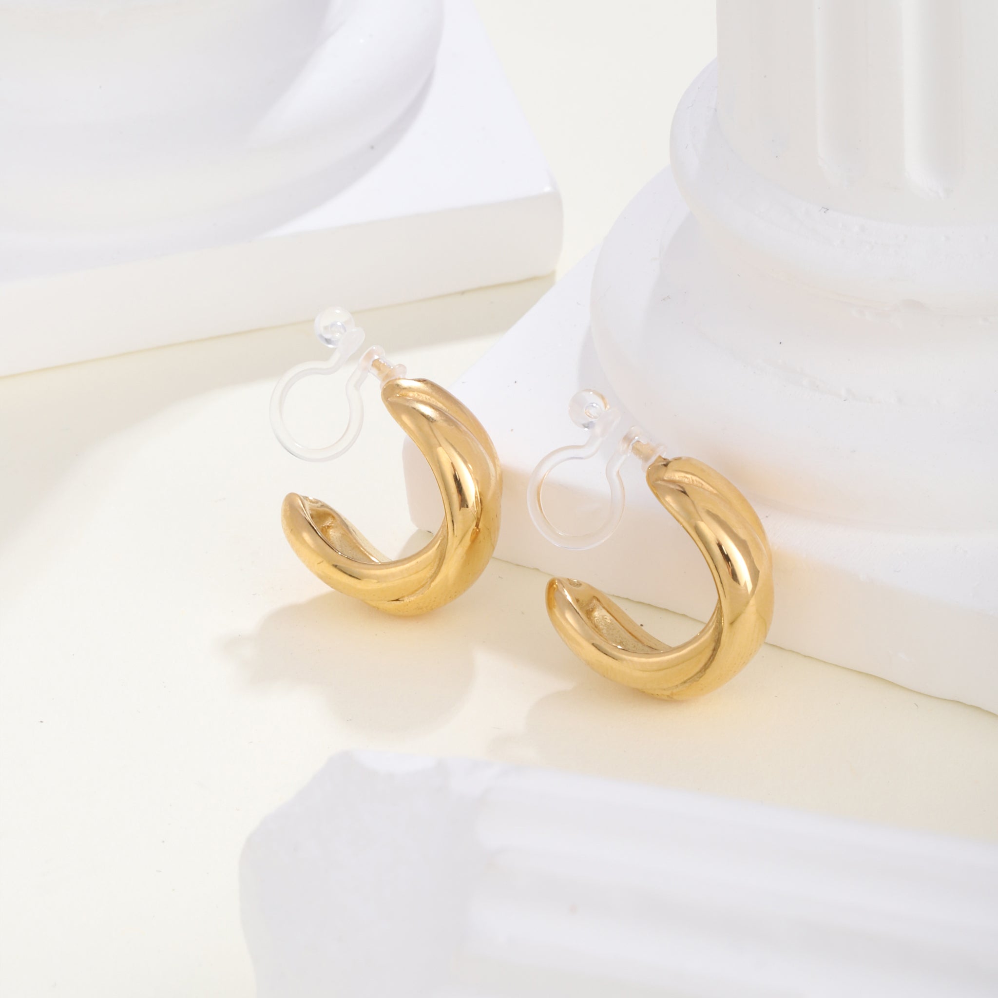 hoop clip-on earrings by SOMIY – pain-free non-pierced jewelry for everyday wear