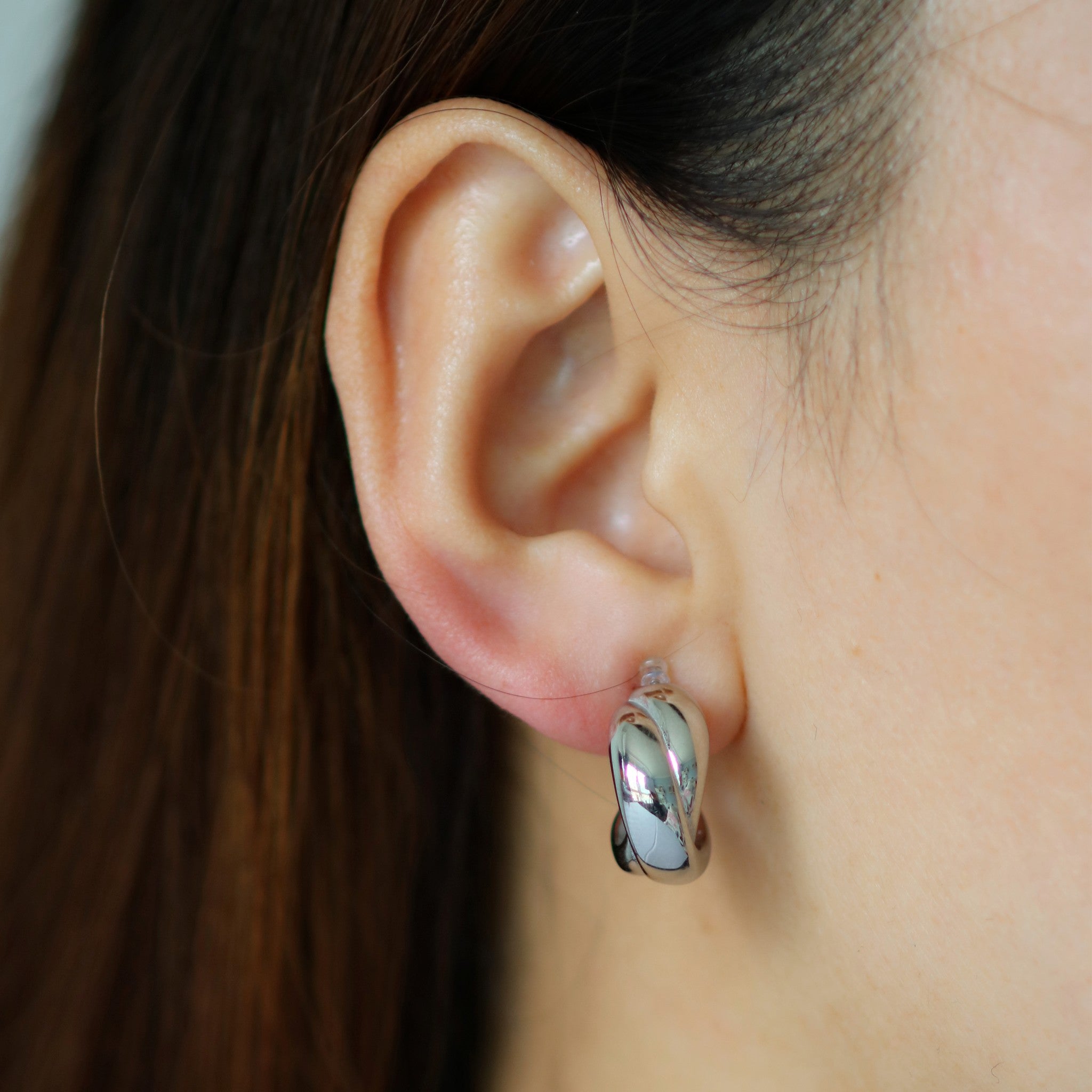 hoop clip-on earrings by SOMIY – pain-free non-pierced jewelry for everyday wear