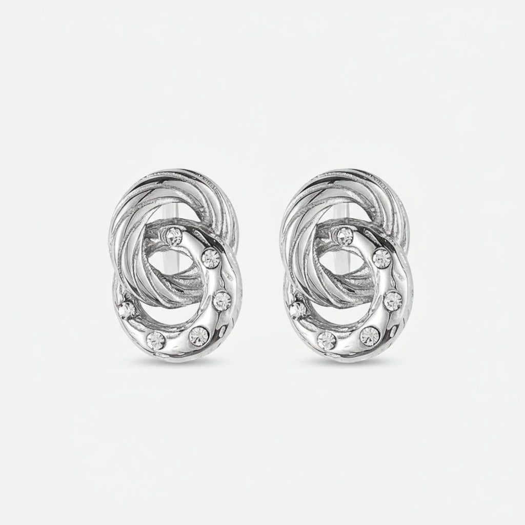 Gold CZhoop clip-on earrings by SOMIY – pain-free non-pierced jewelry for everyday wear