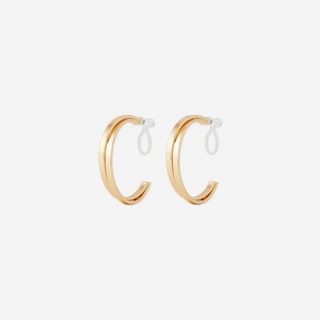Gold Resinhoop clip-on earrings by SOMIY – pain-free non-pierced jewelry for everyday wear