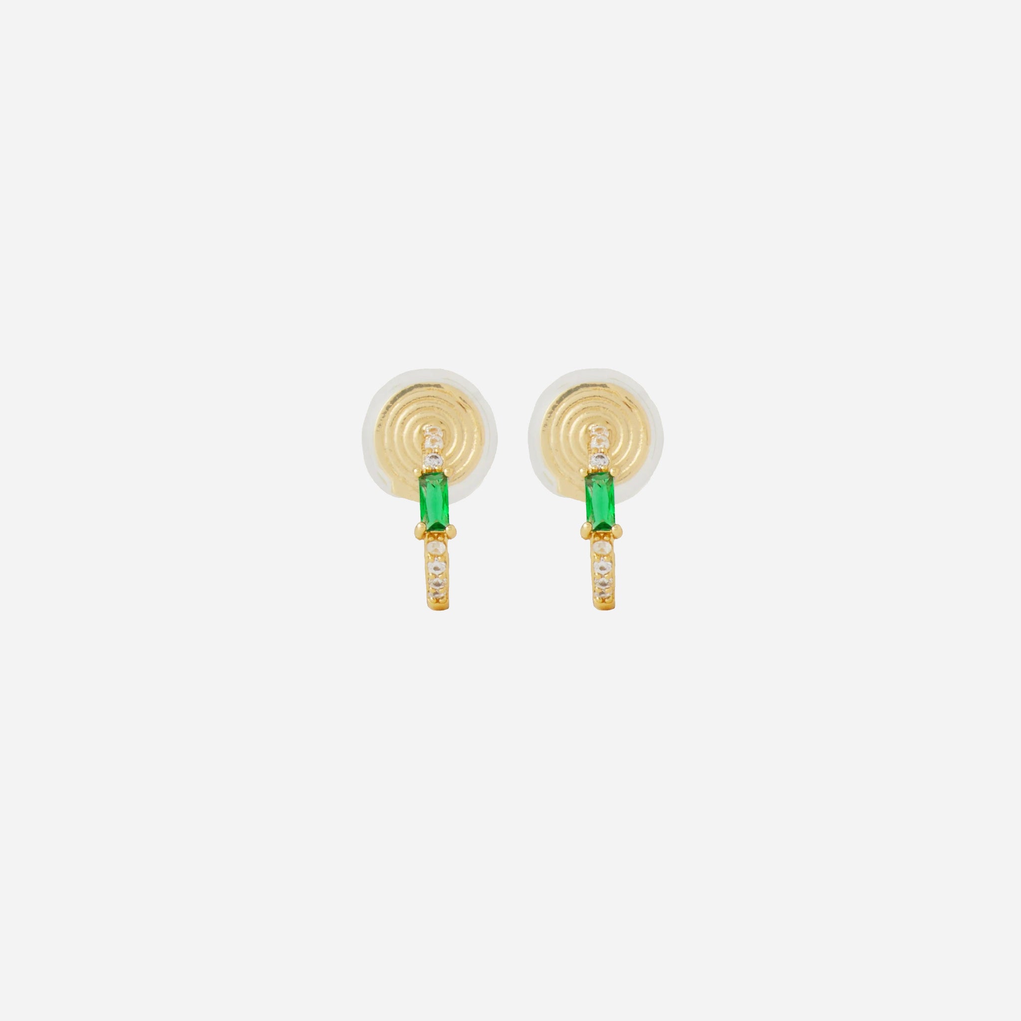 Gold Resin Pavehoop clip-on earrings by SOMIY – pain-free non-pierced jewelry for everyday wear