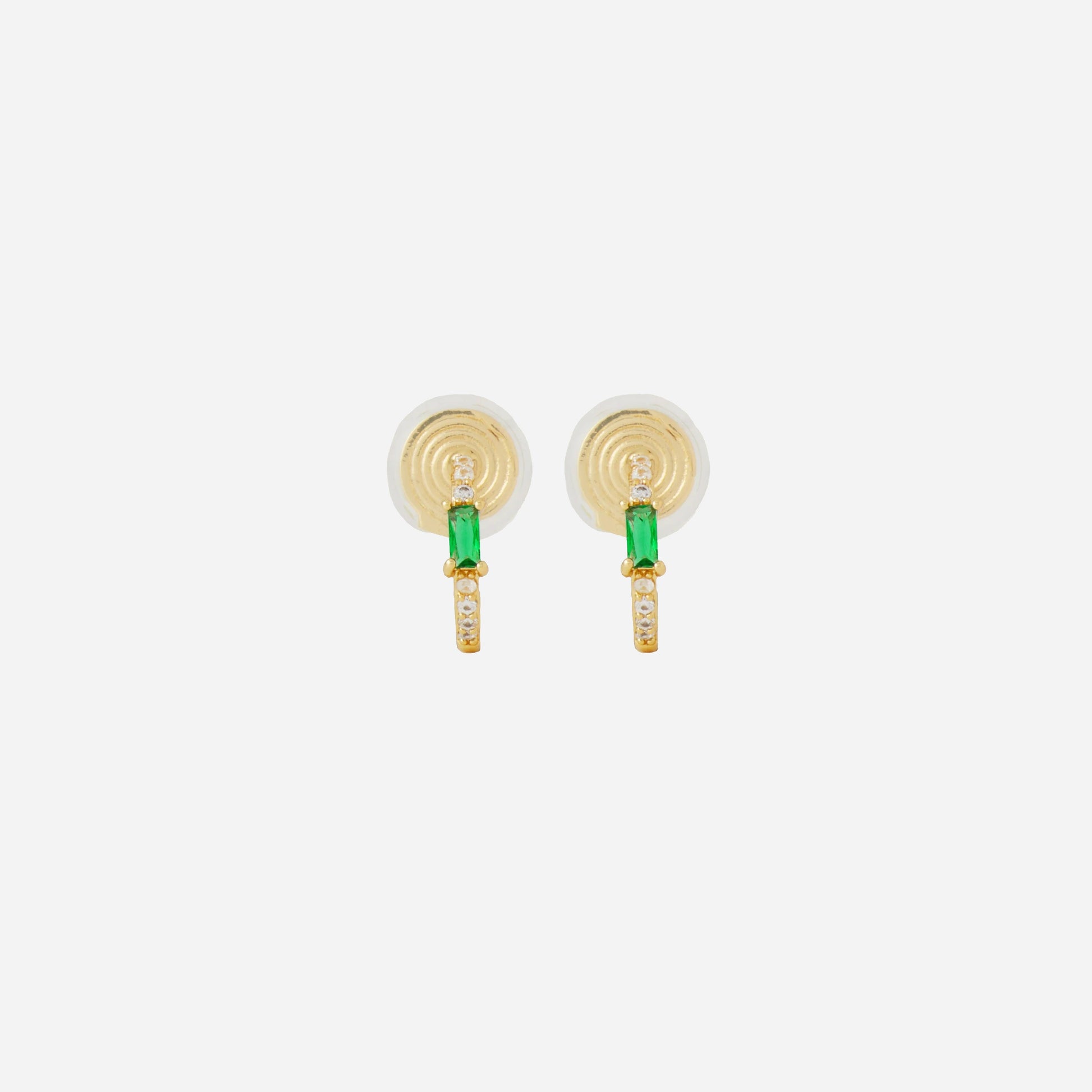 Gold Resin Pavehoop clip-on earrings by SOMIY – pain-free non-pierced jewelry for everyday wear