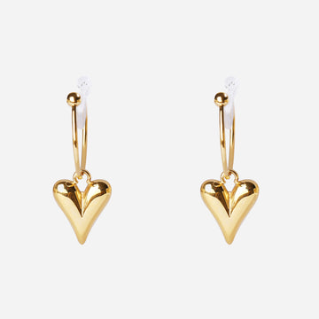 Gold Resinhoop clip-on earrings by SOMIY – pain-free non-pierced jewelry for everyday wear