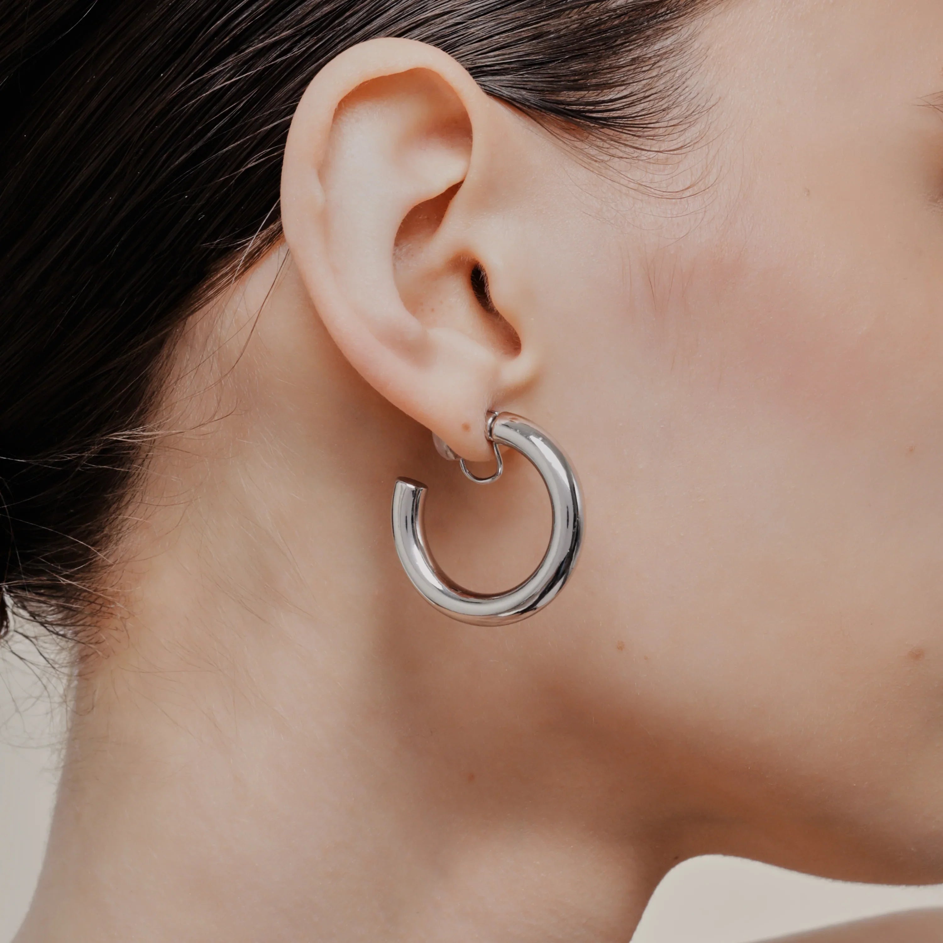 hoop clip-on earrings by SOMIY – pain-free non-pierced jewelry for everyday wear