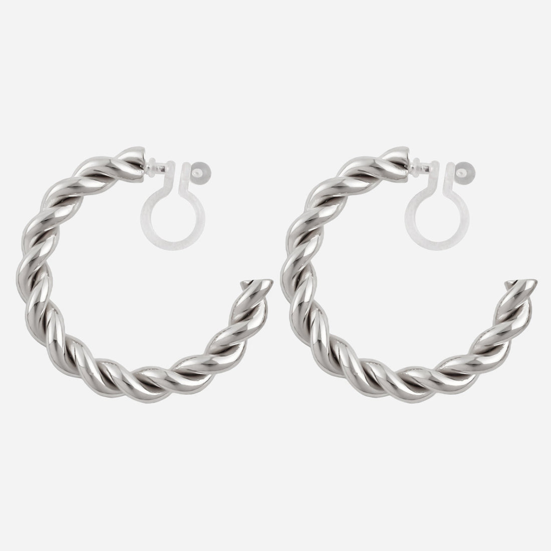 Large Spiral Hoop Clip-On Earrings image 3 by SOMIY