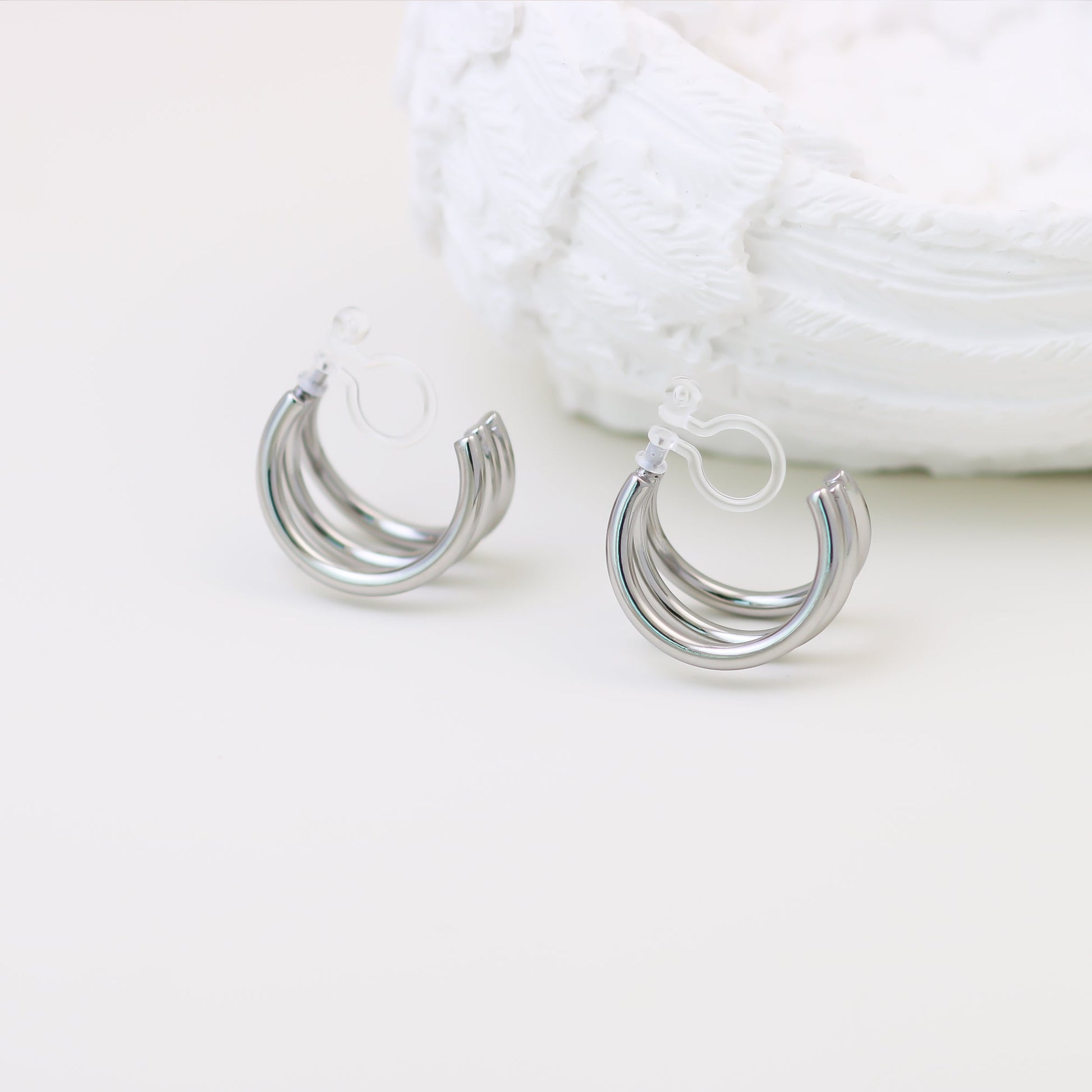 hoop clip-on earrings by SOMIY – pain-free non-pierced jewelry for everyday wear