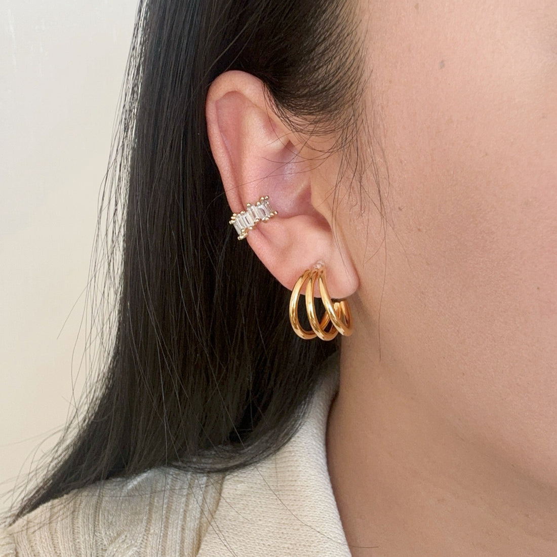 hoop clip-on earrings by SOMIY – pain-free non-pierced jewelry for everyday wear