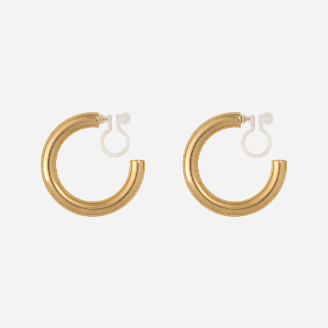 Gold Resinhoop clip-on earrings by SOMIY – pain-free non-pierced jewelry for everyday wear