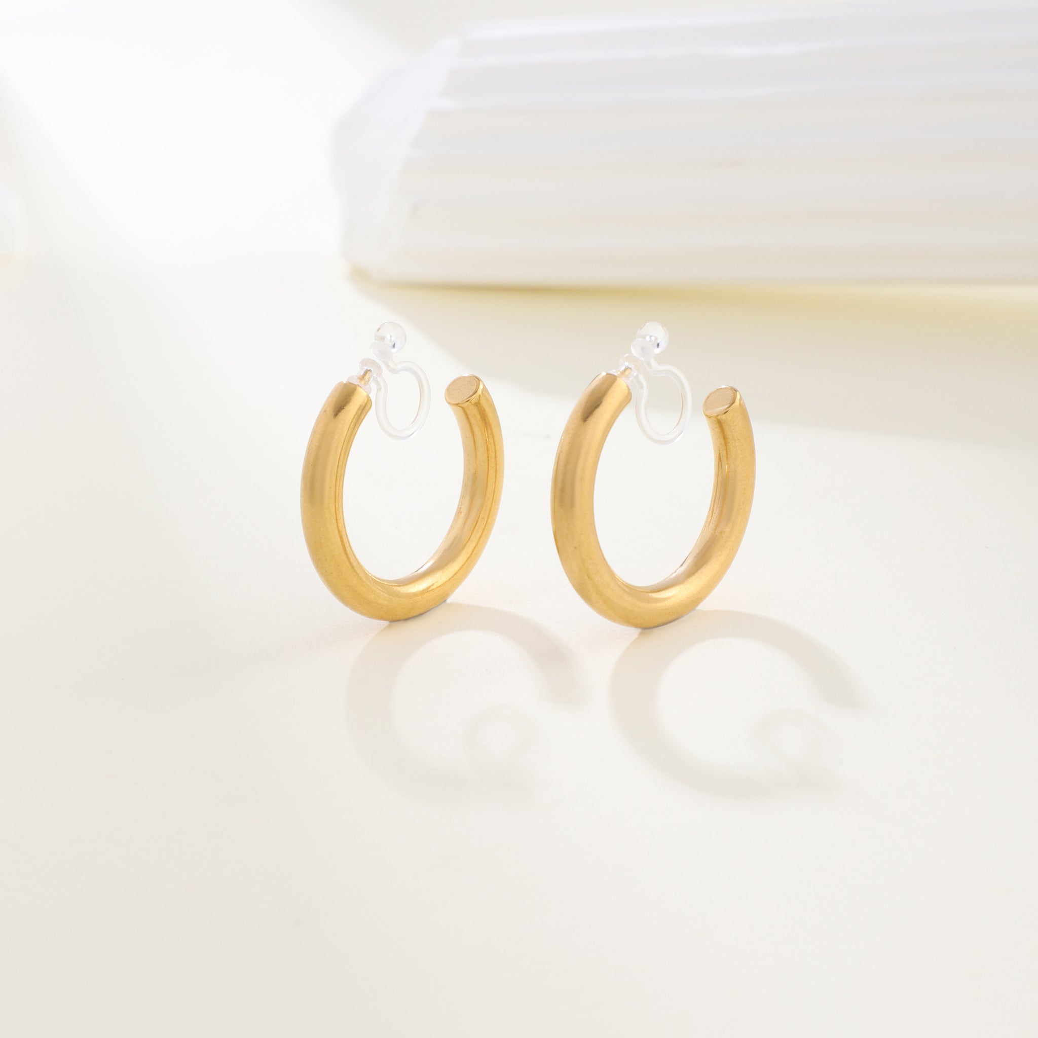 hoop clip-on earrings by SOMIY – pain-free non-pierced jewelry for everyday wear