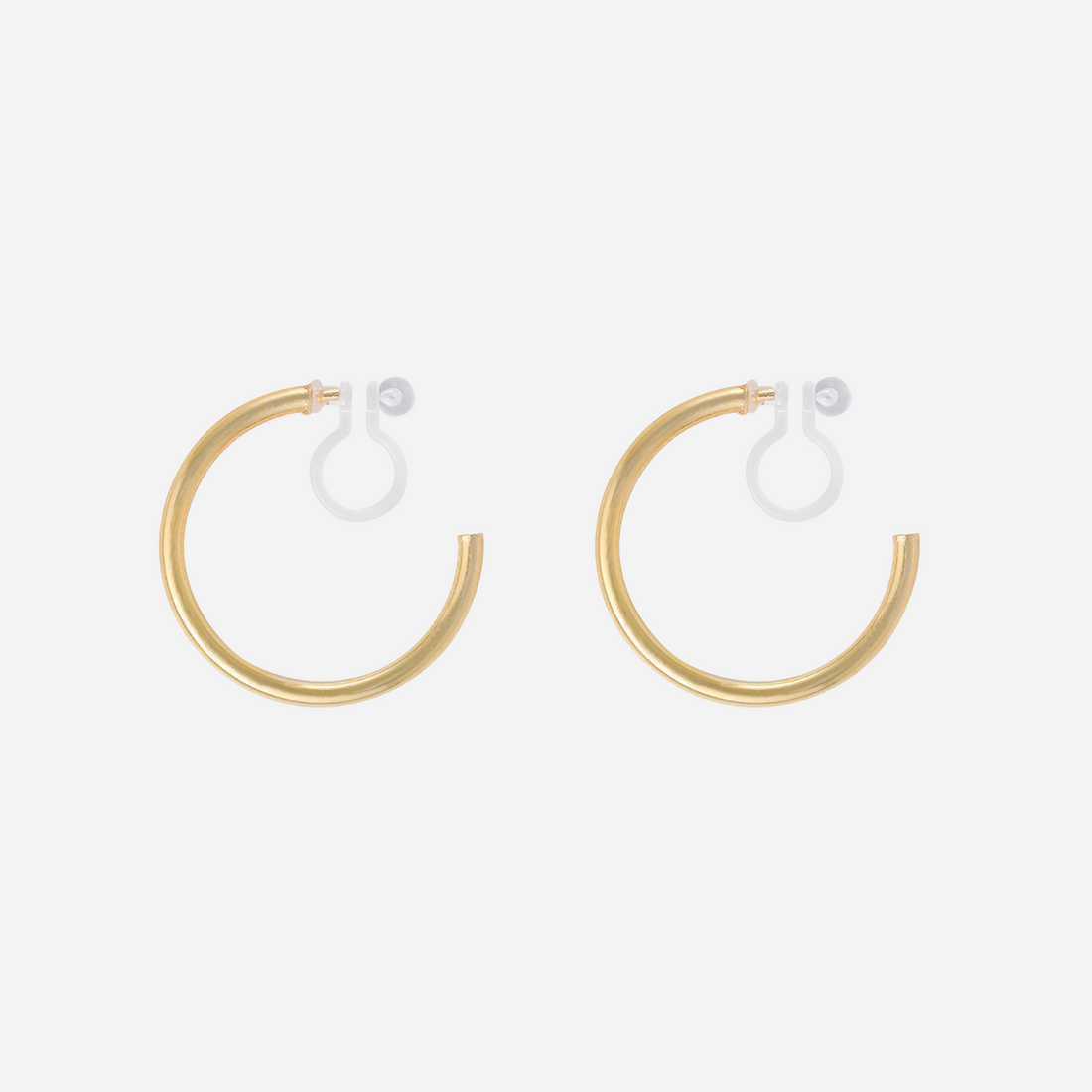 Gold Silver Resinhoop clip-on earrings by SOMIY – pain-free non-pierced jewelry for everyday wear