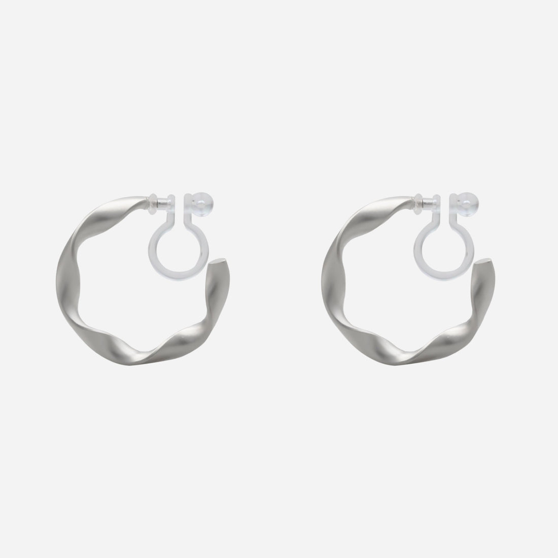 Minimalist Twisted Clip-On Hoop Earrings for non-pierced ears by SOMIY