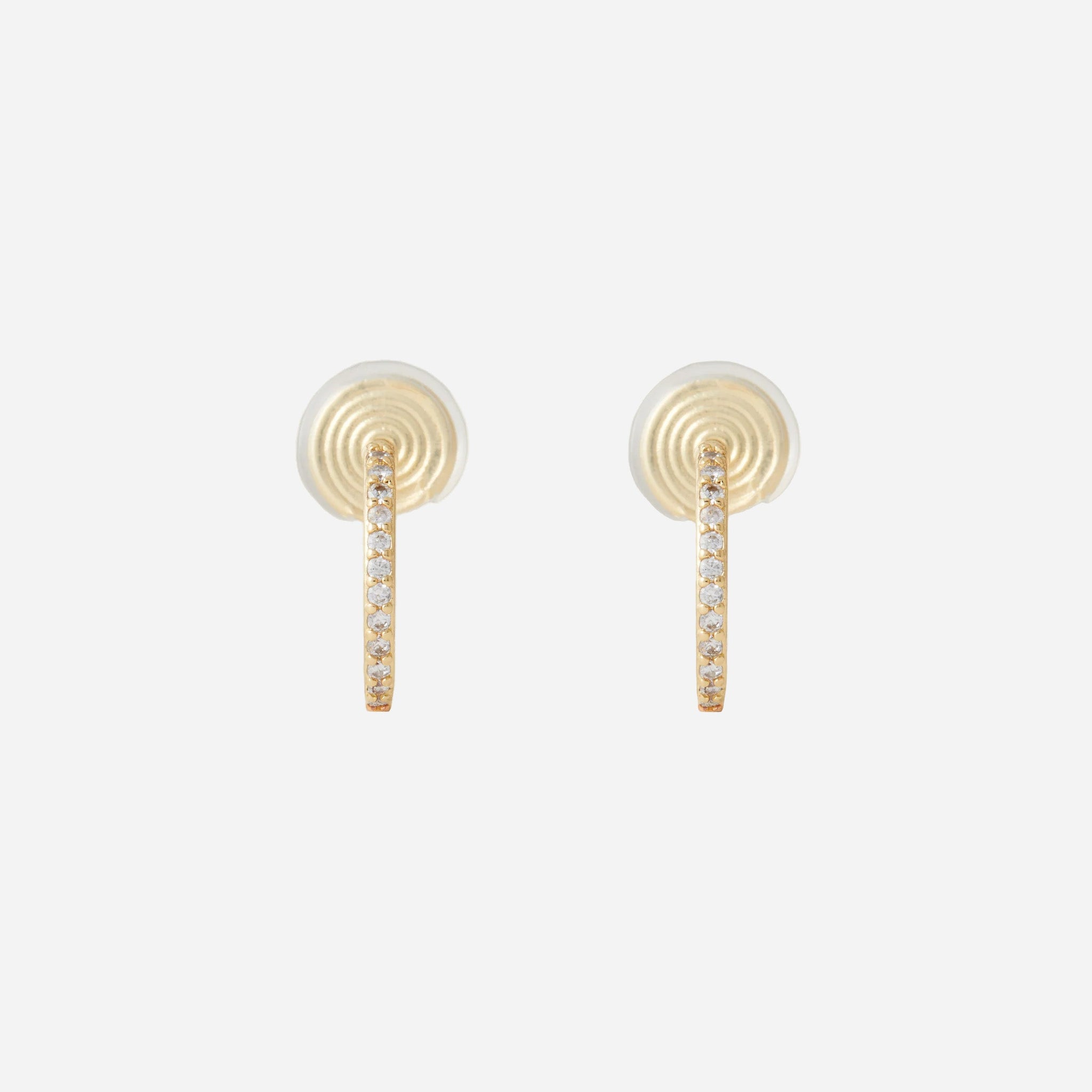Gold Pavehoop clip-on earrings by SOMIY – pain-free non-pierced jewelry for everyday wear