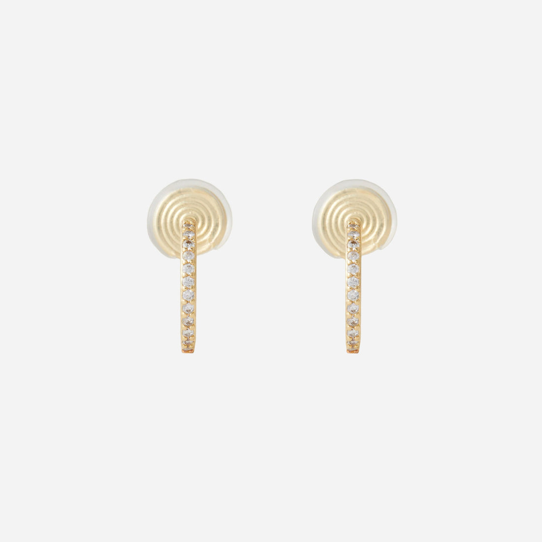 Gold Pavehoop clip-on earrings by SOMIY – pain-free non-pierced jewelry for everyday wear