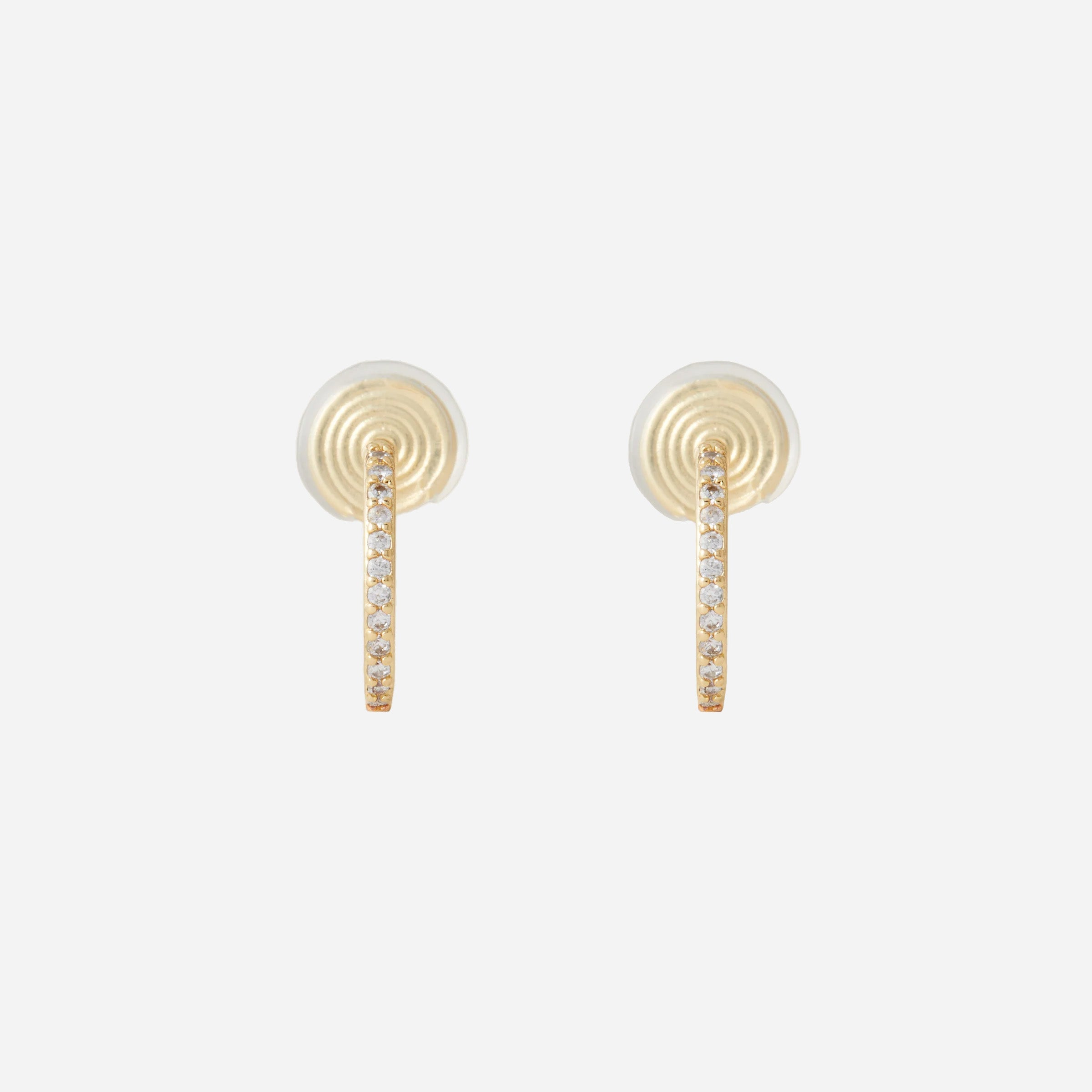 Gold Pavehoop clip-on earrings by SOMIY – pain-free non-pierced jewelry for everyday wear