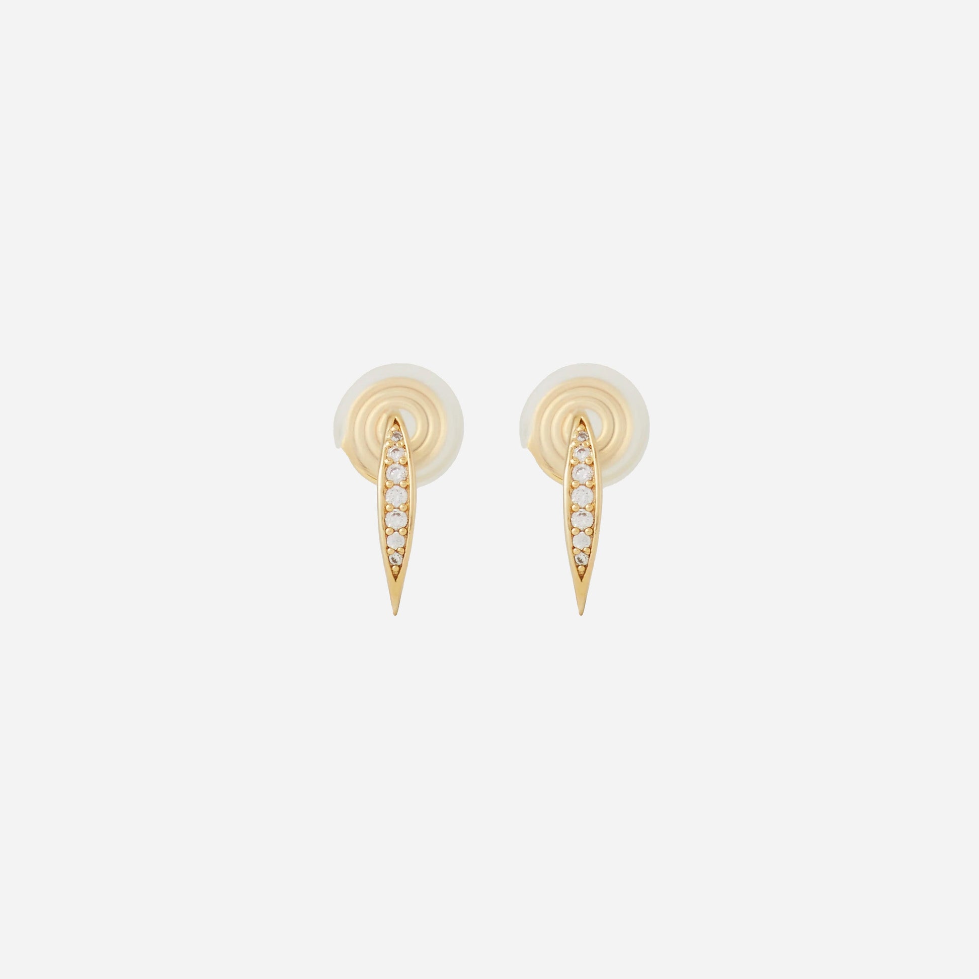 Gold Pavehoop clip-on earrings by SOMIY – pain-free non-pierced jewelry for everyday wear