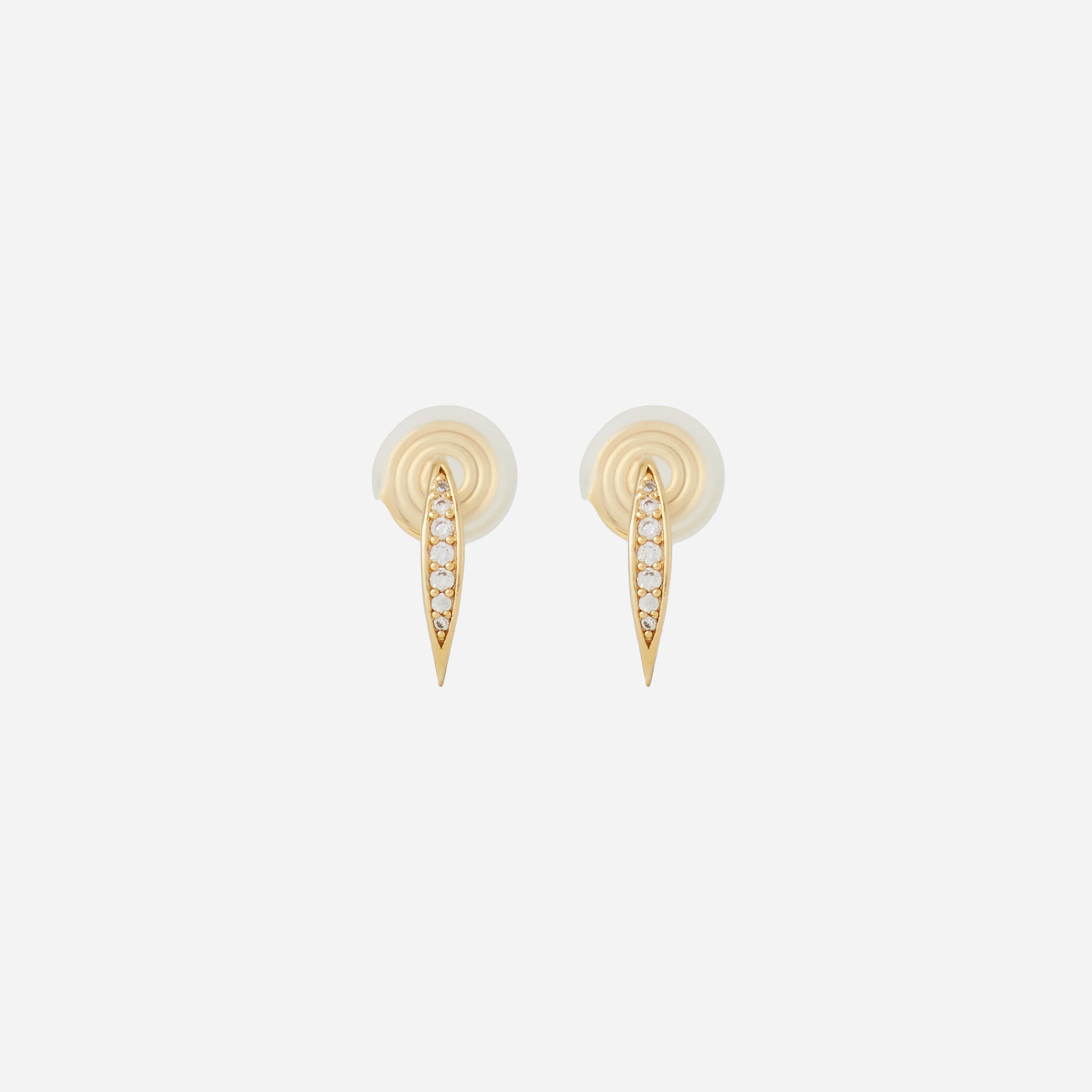 Gold Pavehoop clip-on earrings by SOMIY – pain-free non-pierced jewelry for everyday wear