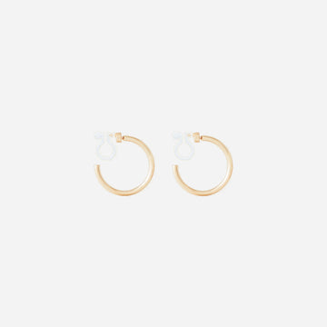 Gold Resinhoop clip-on earrings by SOMIY – pain-free non-pierced jewelry for everyday wear