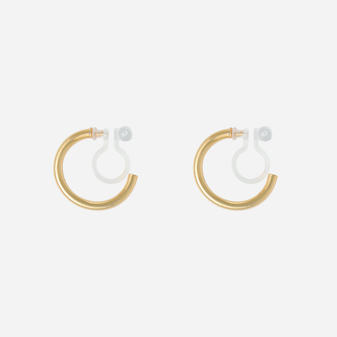 Gold Silver Resinhoop clip-on earrings by SOMIY – pain-free non-pierced jewelry for everyday wear