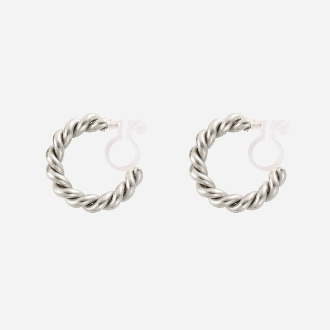 Small Spiral Clip-On Hoop Earrings for non-pierced ears by SOMIY