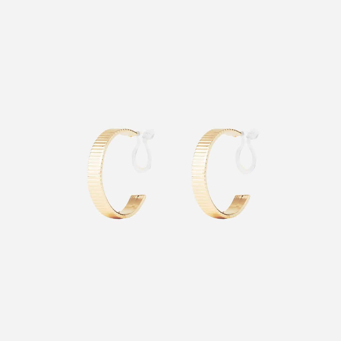 Gold Resinhoop clip-on earrings by SOMIY – pain-free non-pierced jewelry for everyday wear
