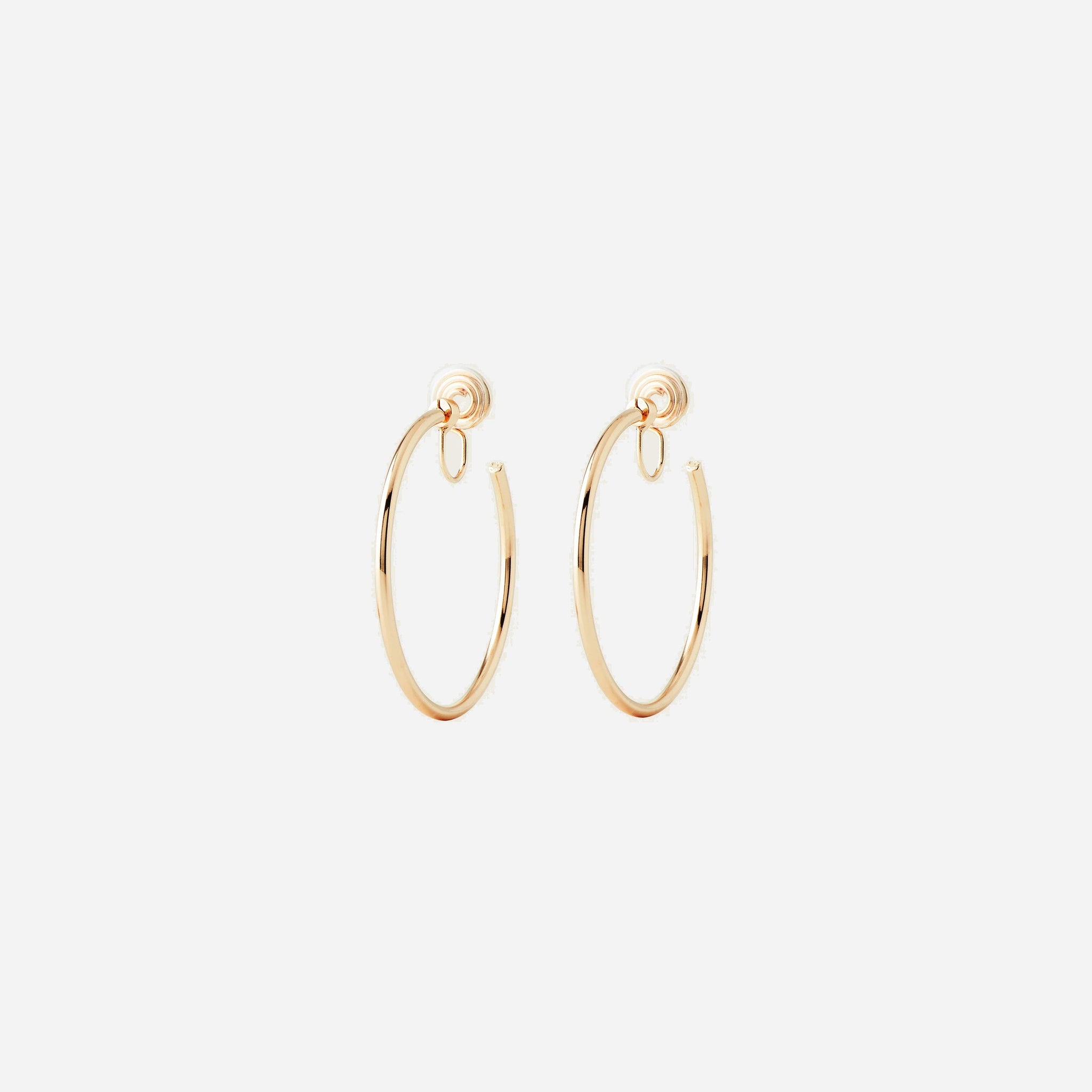 Gold Resinhoop clip-on earrings by SOMIY – pain-free non-pierced jewelry for everyday wear
