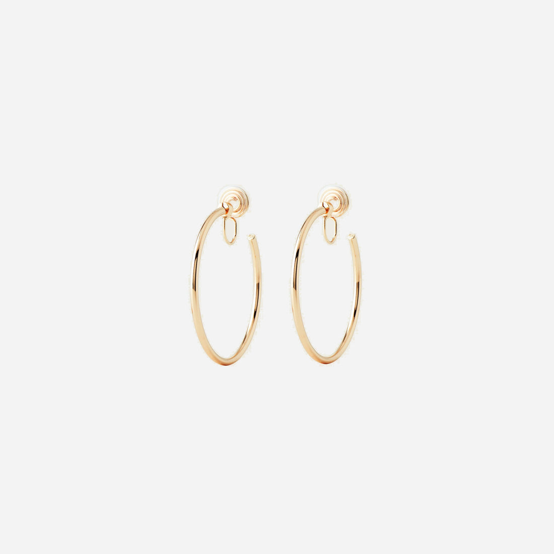Gold Resinhoop clip-on earrings by SOMIY – pain-free non-pierced jewelry for everyday wear