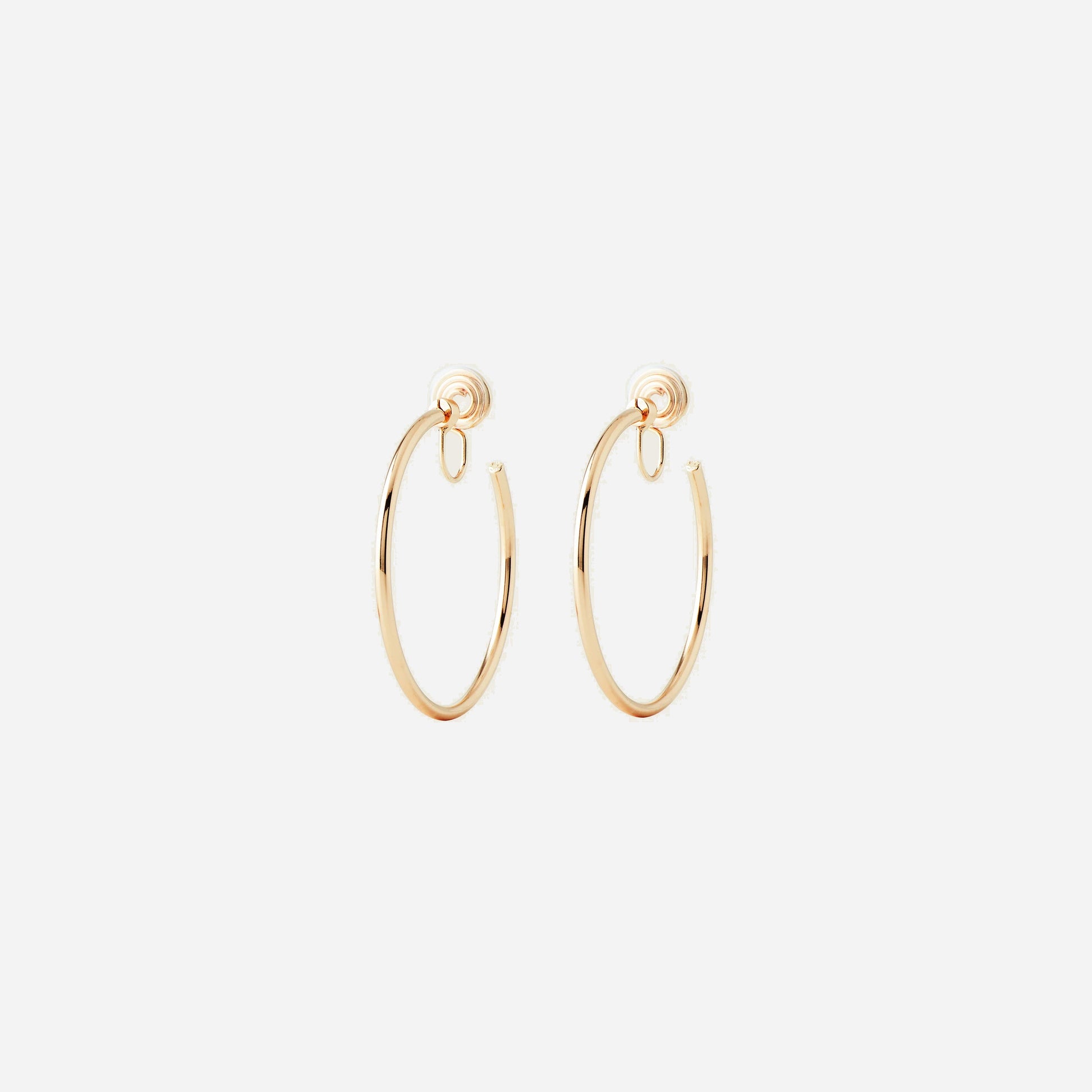Gold Resinhoop clip-on earrings by SOMIY – pain-free non-pierced jewelry for everyday wear