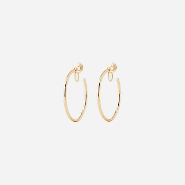 Gold Resinhoop clip-on earrings by SOMIY – pain-free non-pierced jewelry for everyday wear