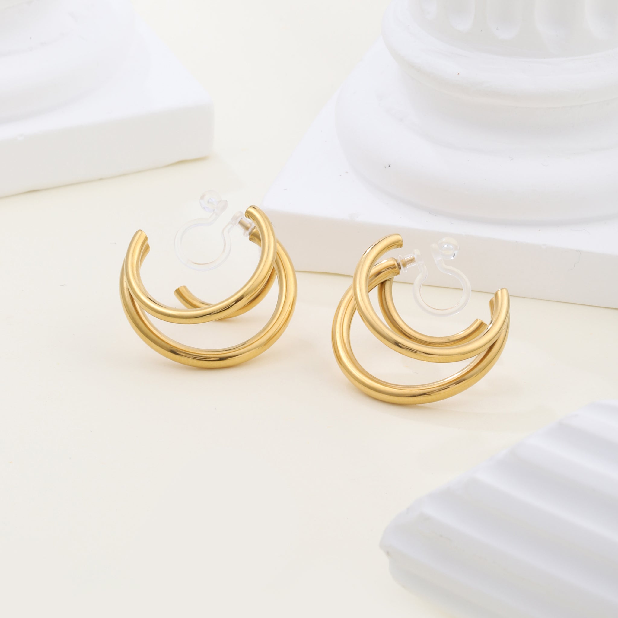 hoop clip-on earrings by SOMIY – pain-free non-pierced jewelry for everyday wear