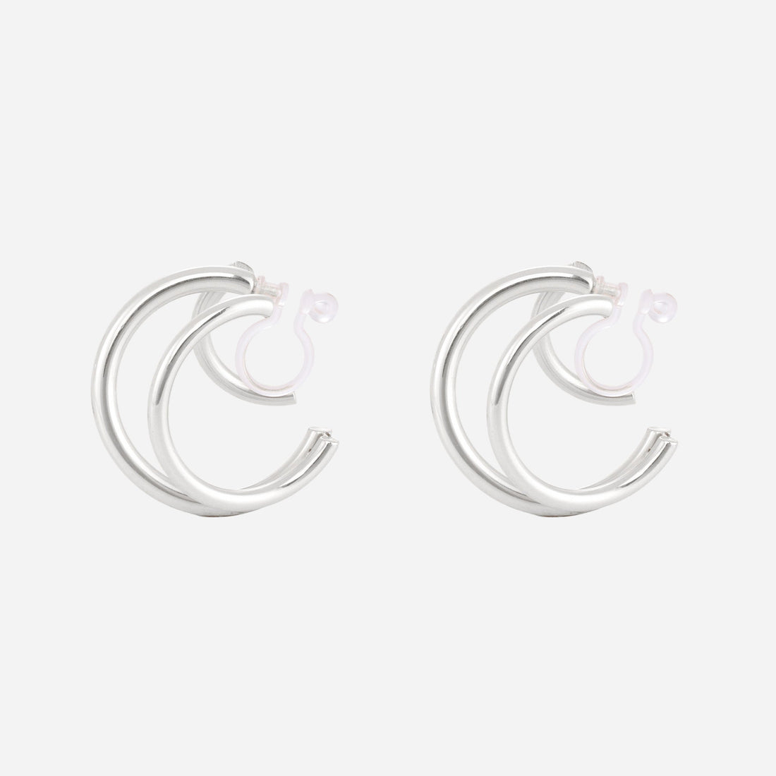 Three-Wire Clip-On Hoop Earrings for non-pierced ears by SOMIY
