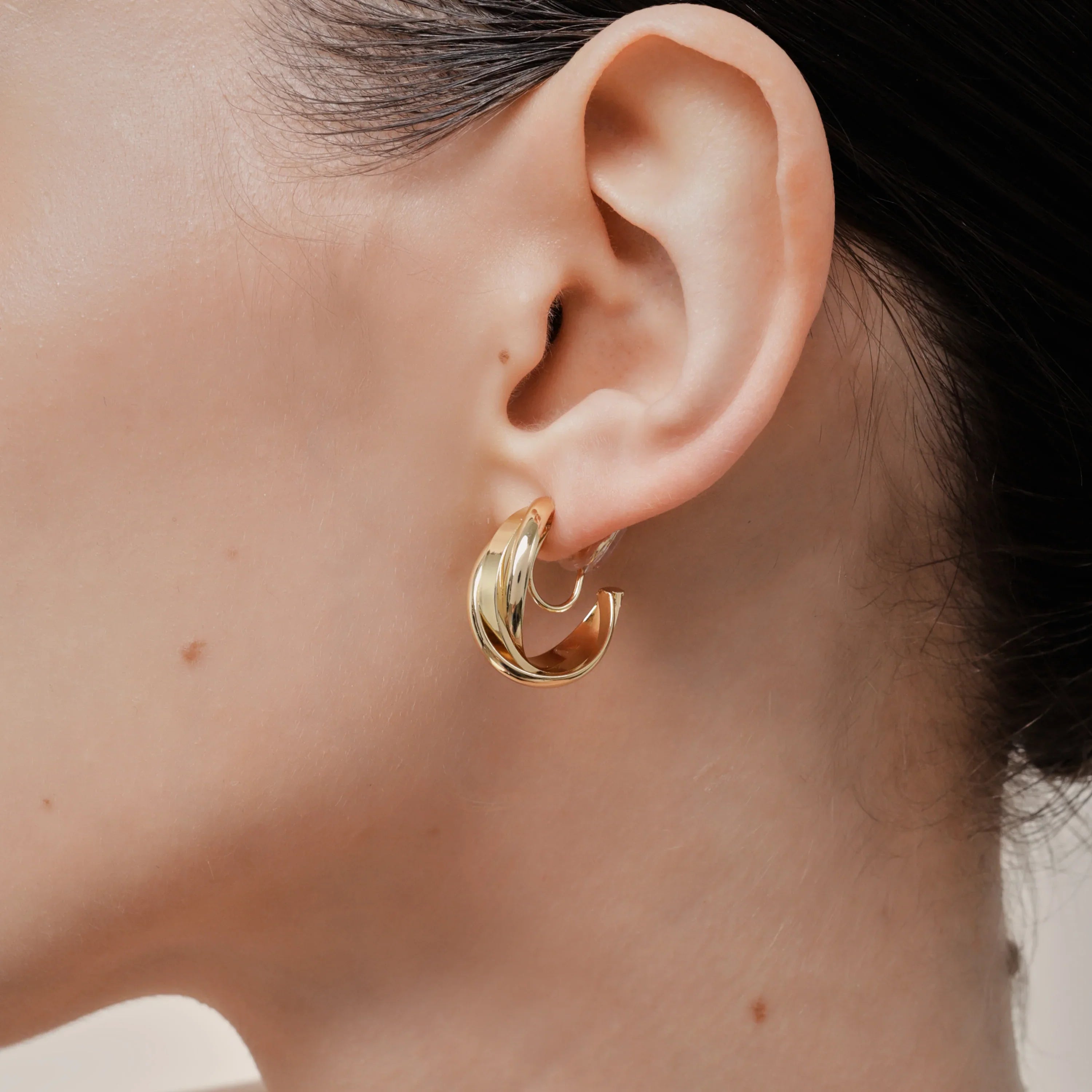 hoop clip-on earrings by SOMIY – pain-free non-pierced jewelry for everyday wear