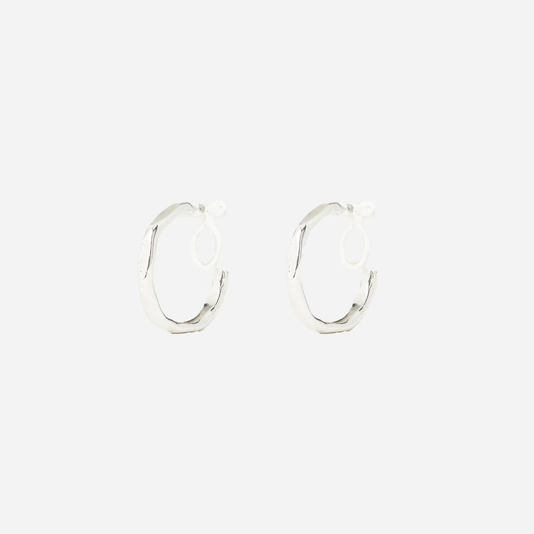 Silver Resinhoop clip-on earrings by SOMIY – pain-free non-pierced jewelry for everyday wear