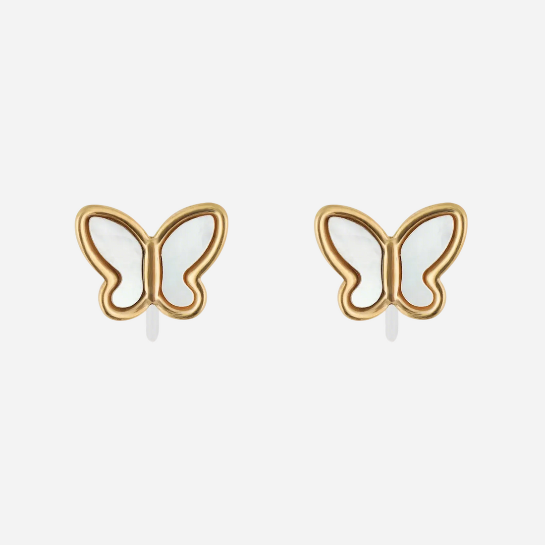 Gold Pearl Resinstud clip-on earrings by SOMIY – pain-free non-pierced jewelry for everyday wear