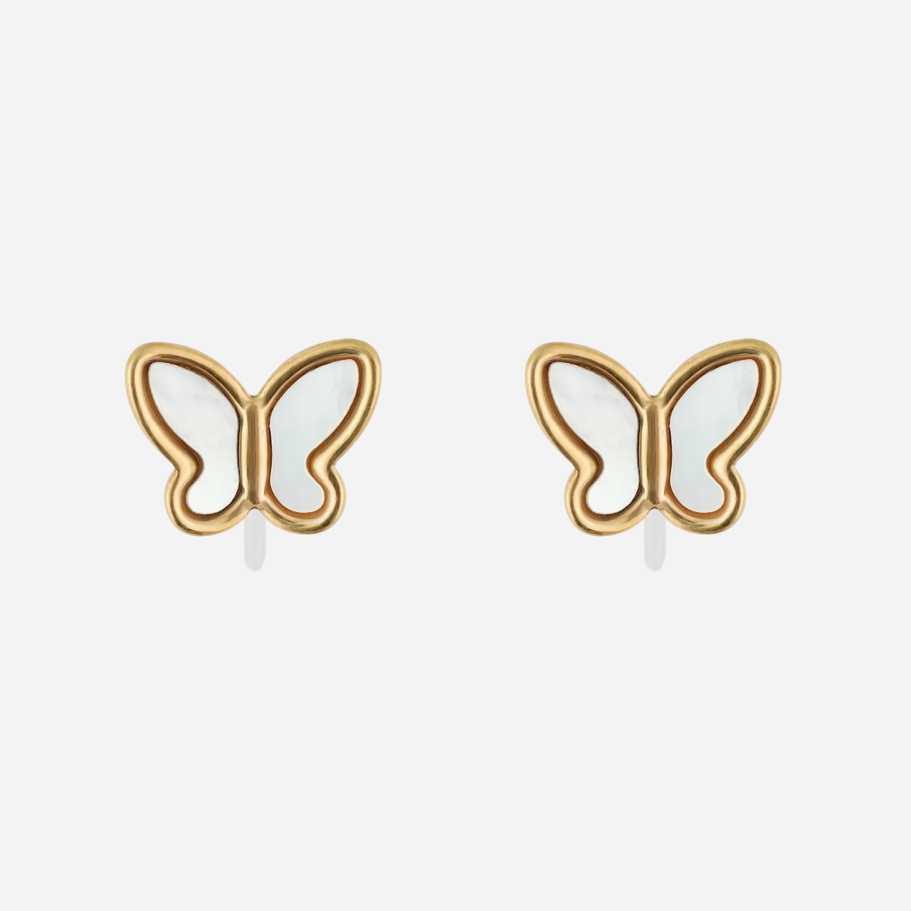 Gold Pearl Resinstud clip-on earrings by SOMIY – pain-free non-pierced jewelry for everyday wear