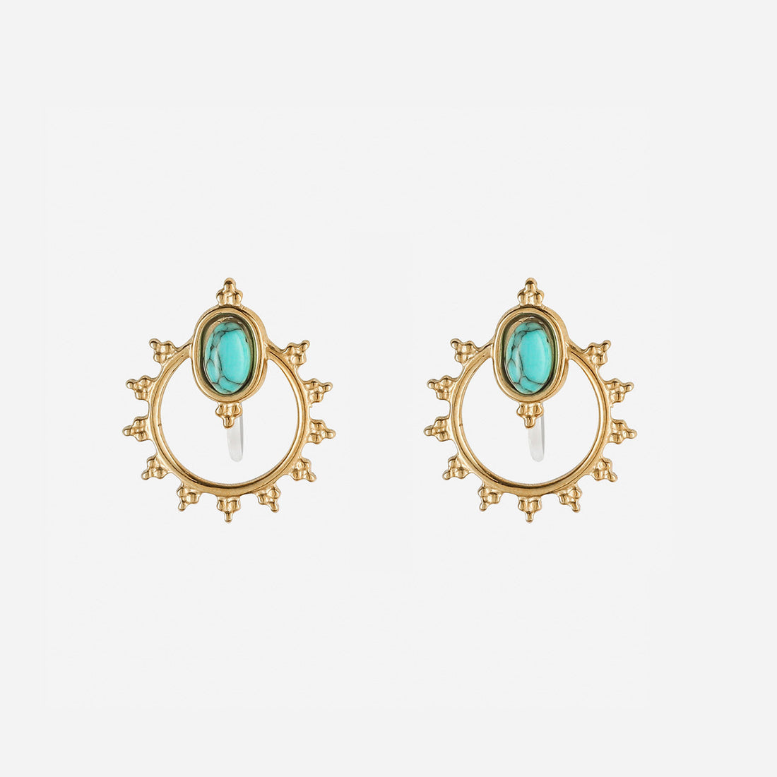 Gold Resinstud clip-on earrings by SOMIY – pain-free non-pierced jewelry for everyday wear