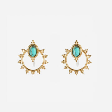 Gold Resinstud clip-on earrings by SOMIY – pain-free non-pierced jewelry for everyday wear