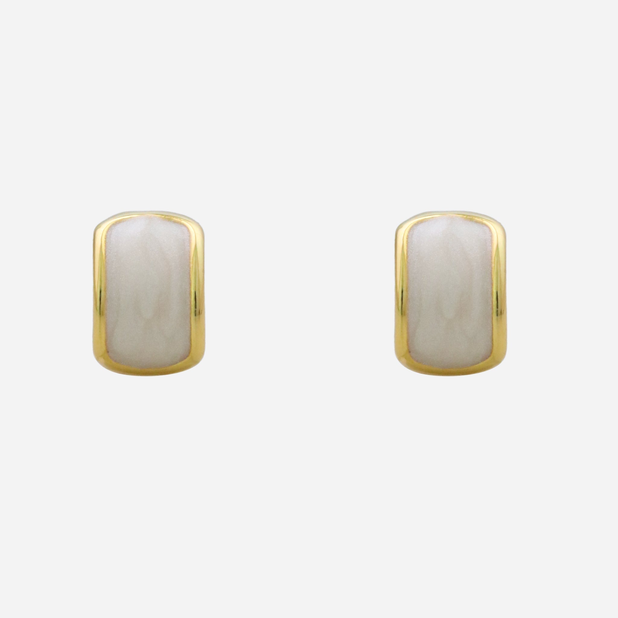 Gold Resinstud clip-on earrings by SOMIY – pain-free non-pierced jewelry for everyday wear