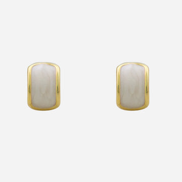 Gold Resinstud clip-on earrings by SOMIY – pain-free non-pierced jewelry for everyday wear