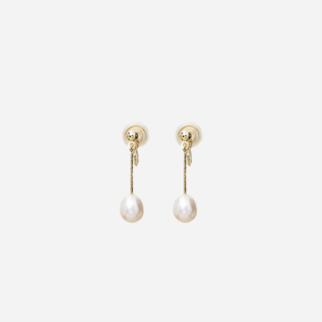 Gold Silver Pearlstud clip-on earrings by SOMIY – pain-free non-pierced jewelry for everyday wear