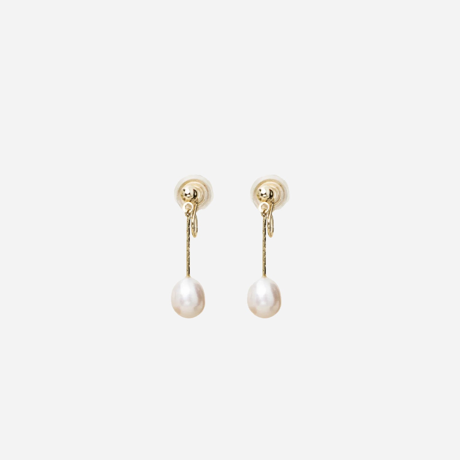 Gold Silver Pearlstud clip-on earrings by SOMIY – pain-free non-pierced jewelry for everyday wear