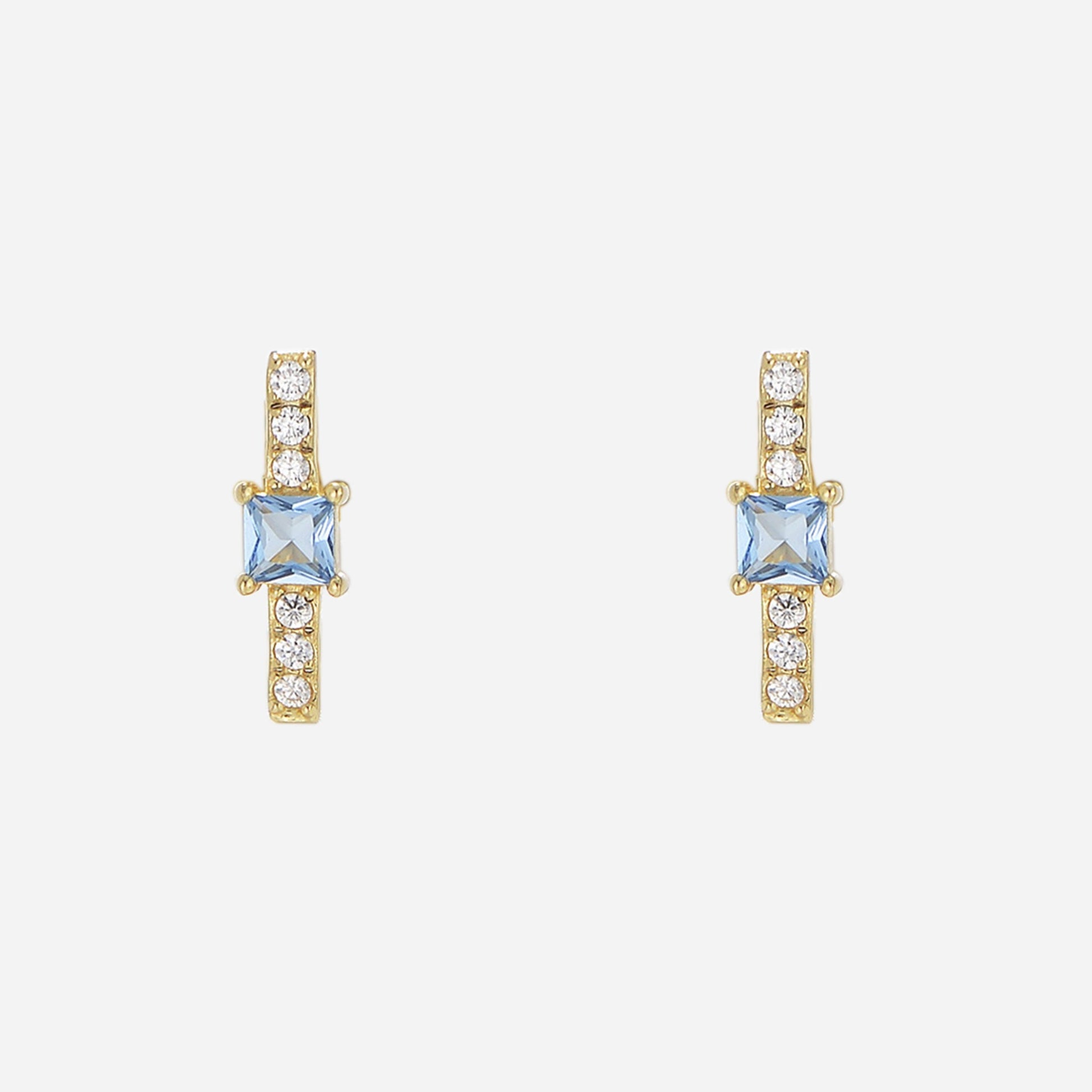 Gold Silver Resin CZstud clip-on earrings by SOMIY – pain-free non-pierced jewelry for everyday wear