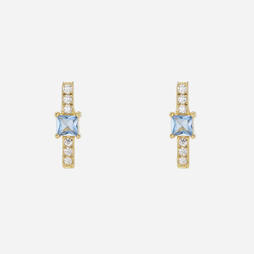 Gold Silver Resin CZstud clip-on earrings by SOMIY – pain-free non-pierced jewelry for everyday wear