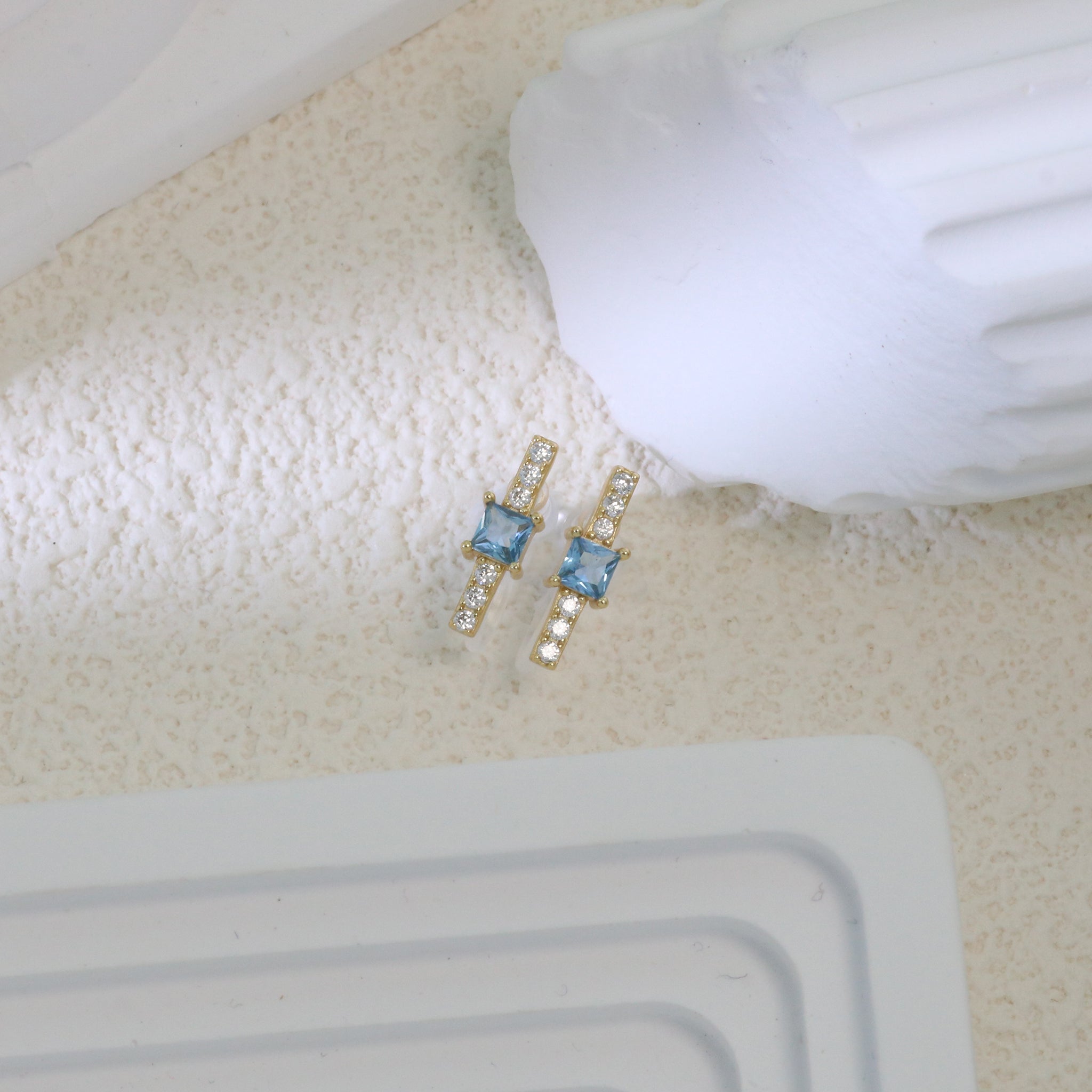 stud clip-on earrings by SOMIY – pain-free non-pierced jewelry for everyday wear